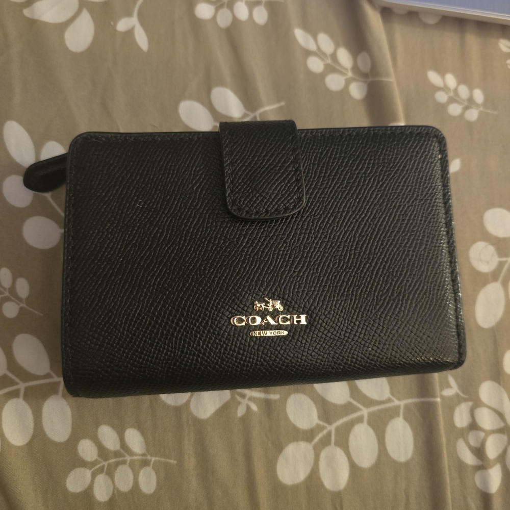 Coach Black Textured Leather Wallet - Picture 2 of 12